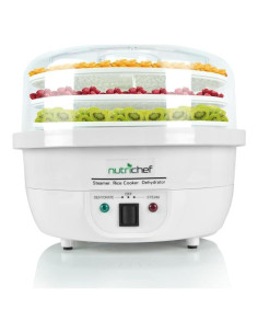 Deshidratador y Vaporera NutriChef PKFDSRC10WT 3 en 1 Blanco