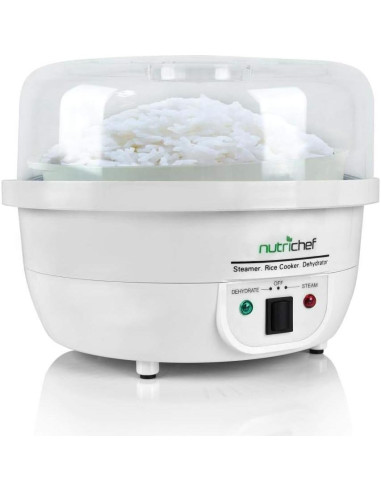 Deshidratador y Vaporera NutriChef PKFDSRC10WT 3 en 1 Blanco
