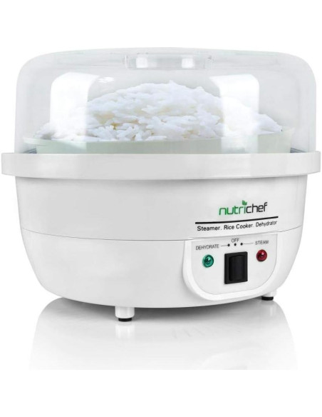 Deshidratador y Vaporera NutriChef PKFDSRC10WT 3 en 1 Blanco