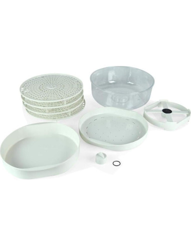 Deshidratador y Vaporera NutriChef PKFDSRC10WT 3 en 1 Blanco