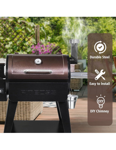 Chimenea de Parrilla de Pellet BMMXBI para Pit Boss 820/850