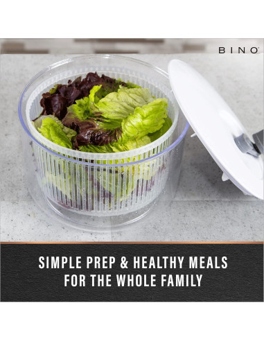 Escurridor de Ensalada BINO 2.6L Manual con Tazón y Colador