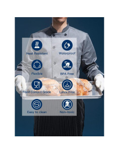 Guantes de Horno de Silicona Líquida LANON Wahoo Grado Alimentario M/8 2