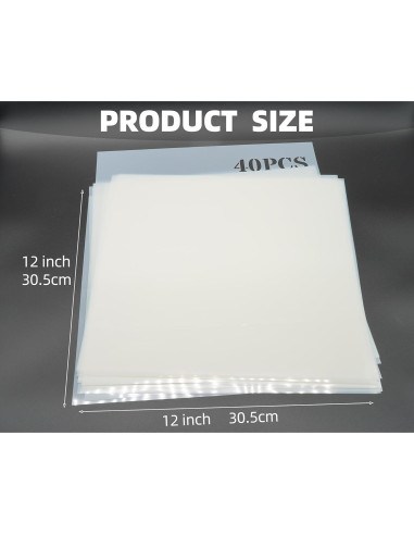 40 Hojas Plantillas Mylar 30.5x30.5 cm Neglex PET Reutilizables