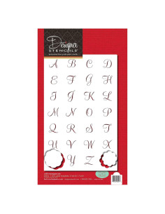 Juego de Plantillas de Monograma Mini Designer Stencils 2.54 cm