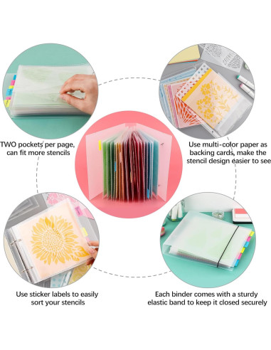 Carpeta de Almacenamiento de Plantillas Briartw 17.5x20cm 50 Páginas