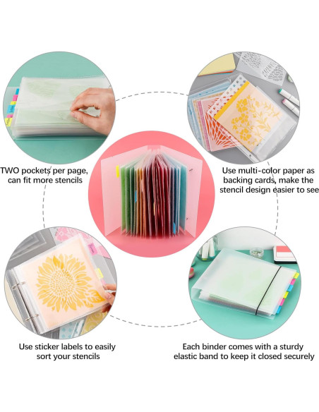 Carpeta de Almacenamiento de Plantillas Briartw 17.5x20cm 50 Páginas