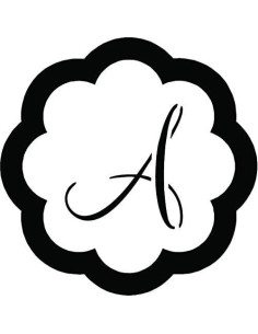 Juego de Plantillas de Monograma Mini Designer Stencils 2.54 cm 2