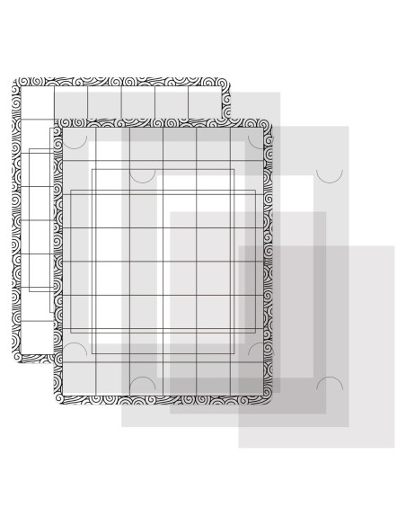 Juego de 4 Almohadillas de Pegado y Sello BAOFALI 16.5x21.6cm
