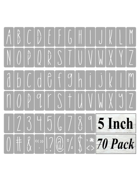 Plantillas de Letras y Números REOLAN 15x7.6 cm - 70 Piezas