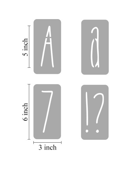 Plantillas de Letras y Números REOLAN 15x7.6 cm - 70 Piezas