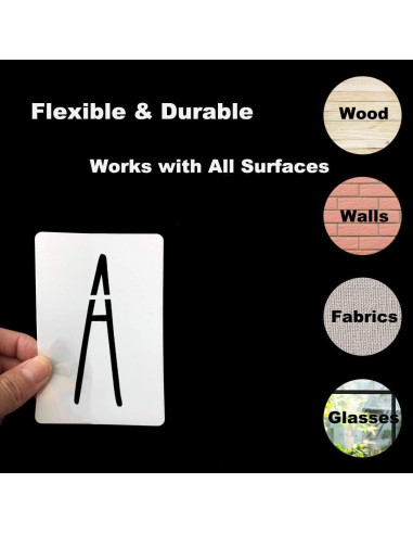 Plantillas de Letras y Números REOLAN 15x7.6 cm - 70 Piezas