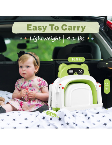 Bañera Plegable para Bebé Avidor Verde - 42x18.5 cm