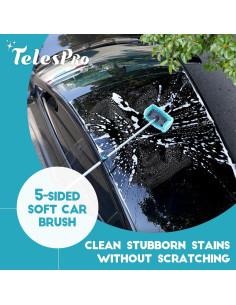 Kit de Limpieza de Autos TelesPro 3.66m con Cepillo Suave 2