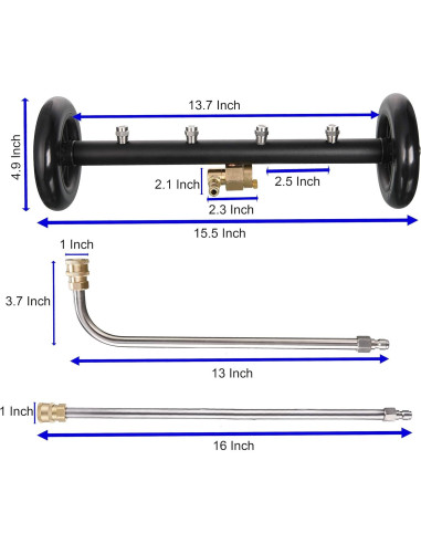Limpiador de Chasis Tool Daily 40.64 cm 4000 PSI 2 en 1