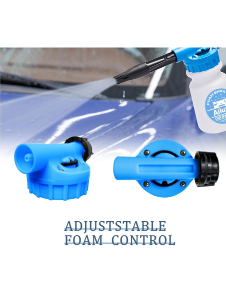 Kit de Lavado de Autos AjiuSir: Rociador de Espuma 1000ml + Esponja y Toalla