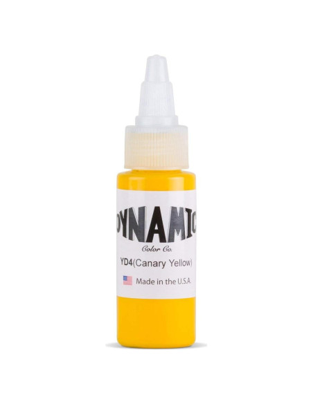 Tinta de Tatuaje Amarillo Canario Dinámico 29.57 ml Profesional