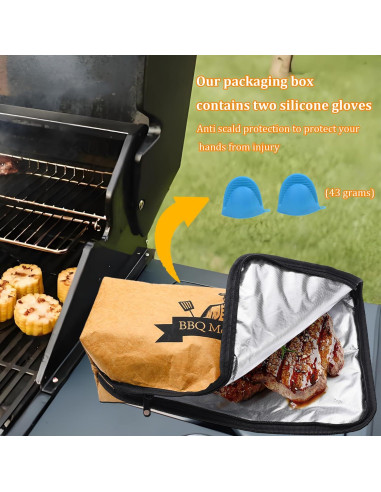 Manta BBQ Aislada YQSZWJ 53.34 cm para Reposar Carne