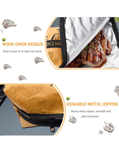 Manta BBQ Aislada YQSZWJ 53.34 cm para Reposar Carne