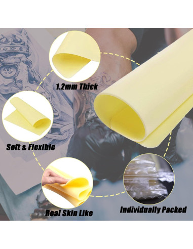 Piel Sintética para Tatuaje YONGDA 10pcs 15x20 cm