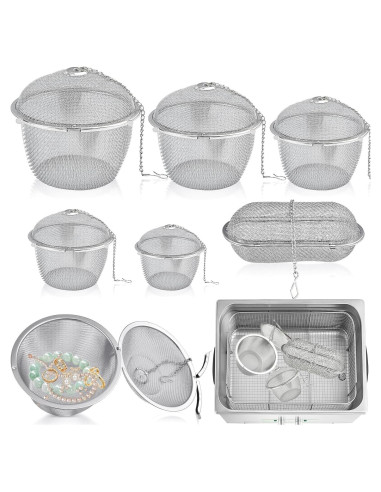 6 Cestas de Limpieza Ultrasónica Akamino Acero Inoxidable