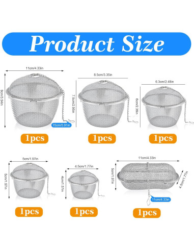 6 Cestas de Limpieza Ultrasónica Akamino Acero Inoxidable