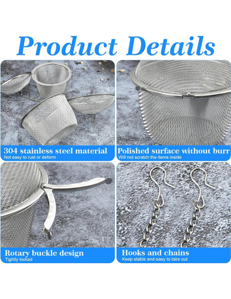 6 Cestas de Limpieza Ultrasónica Akamino Acero Inoxidable