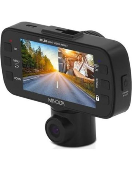 Cámara Dash Minolta MNCD355X 1080p Doble Vista USB 16GB