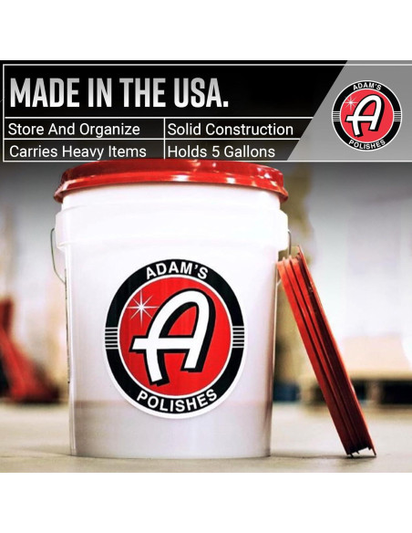 Cubo de Lavado de Autos Adam's Polishes 5 Galones con Grit Guard