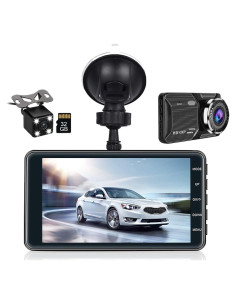 Cámara de Tablero Roinvou Dual Frontal y Trasera 1080P LCD 4"