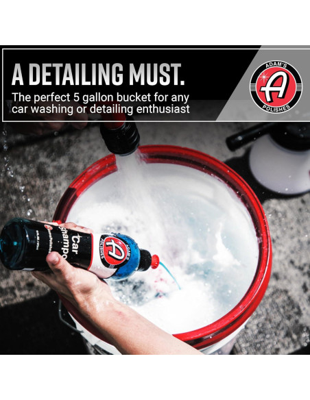 Cubo de Lavado de Autos Adam's Polishes 5 Galones con Grit Guard