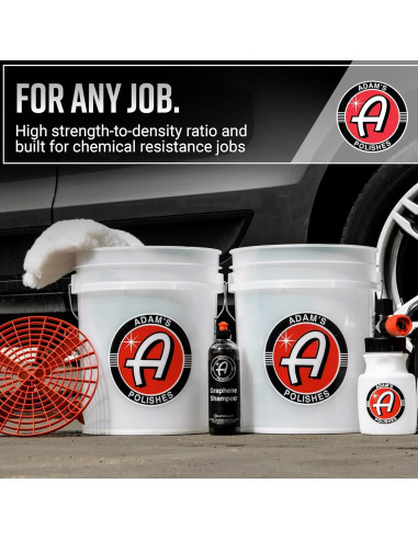 Cubo de Lavado de Autos Adam's Polishes 5 Galones con Grit Guard