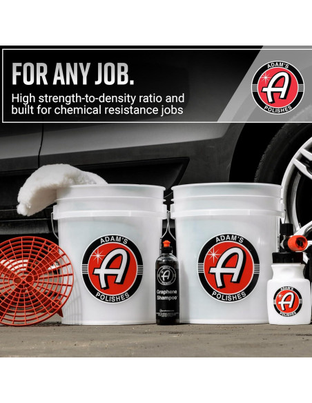 Cubo de Lavado de Autos Adam's Polishes 5 Galones con Grit Guard