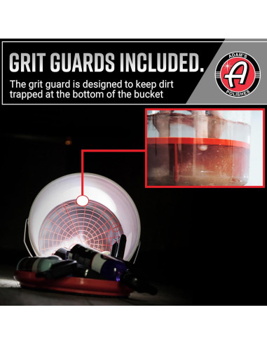 Cubo de Lavado de Autos Adam's Polishes 5 Galones con Grit Guard
