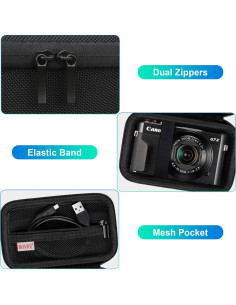 Funda BOVKE para Cámara Canon PowerShot G7X Mark III/II - Negro 2