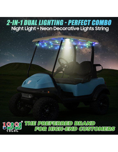 Luz de Techo Universal 10L0L para Carro de Golf con LED Neón 10M