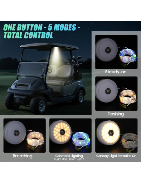 Luz de Techo Universal 10L0L para Carro de Golf con LED Neón 10M