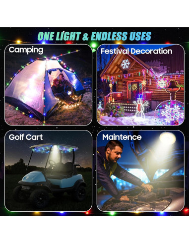 Luz de Techo Universal 10L0L para Carro de Golf con LED Neón 10M