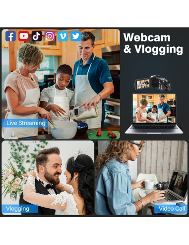 Cámara de Video 8K Tixeuo DV106 64MP Pantalla Táctil 3"