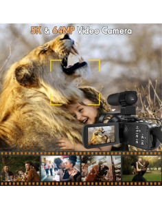 Cámara de Video 5K LOENTIR DV099 64MP WiFi 18X Zoom 2