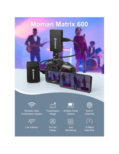 Transmisor Receptor HDMI Inalámbrico Moman Matrix 600