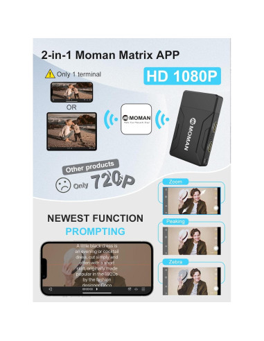 Transmisor Receptor HDMI Inalámbrico Moman Matrix 600