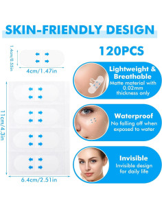 Cinta Facial Prasacco 120 Piezas para Levantar la Cara 2