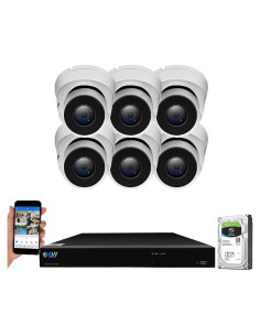 Sistema de Cámara de Seguridad GW 8 Canales 4K AI PoE con 6 Cámaras