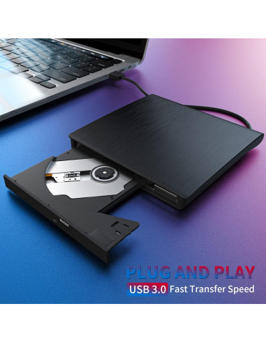 Unidad Externa de CD/DVD YUNINFANG Grabadora USB 3.0 357g