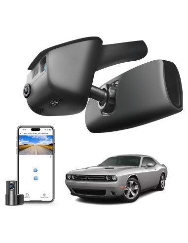 Cámara Dash 4K Delantera y 1080P Trasera Mangoal para Dodge Challenger 2015-2023