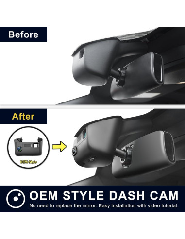 Cámara Dash 4K Delantera y 1080P Trasera Mangoal para Dodge Challenger 2015-2023