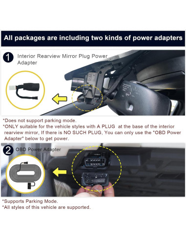 Cámara Dash 4K Delantera y 1080P Trasera Mangoal para Dodge Challenger 2015-2023