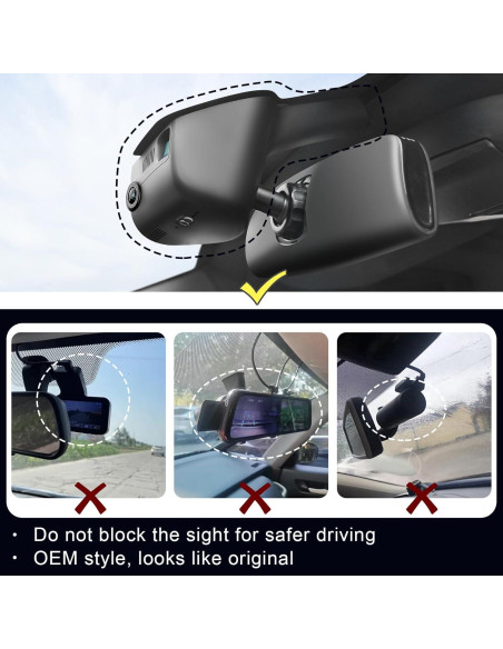 Cámara Dash 4K Delantera y 1080P Trasera Mangoal para Dodge Challenger 2015-2023