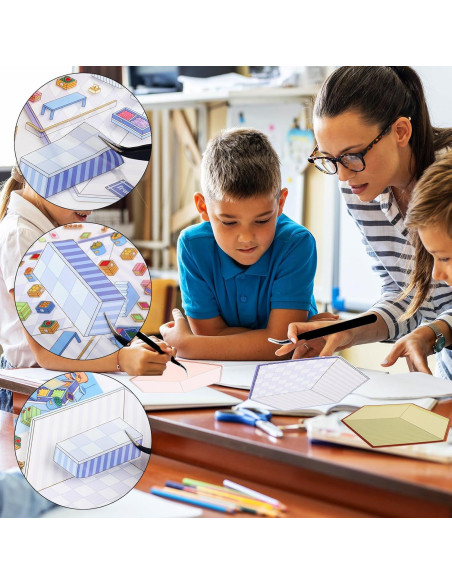 Set de Stickers 3D Reutilizables Lestp - 6 Piezas para DIY